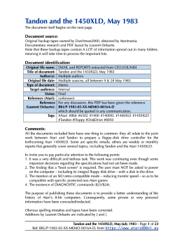 Tandon and the 1450XLD, May 1983, BKUP-1983-05-XX-MEMO-0016A-D