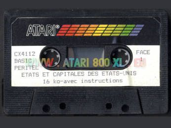 Peritel Atari 800 Etats et Capitales des Etats-Unis, version Peritel, Tape, Side A