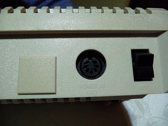 SECAM Atari 800XL Power connector close-up