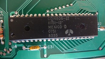 SECAM Atari 800XL CO14806, 6502 CPU chip